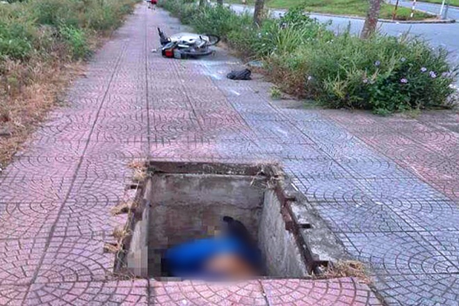 Hà Nội: Người đi xe máy tử vong dưới hố cáp viễn thông không đậy nắp